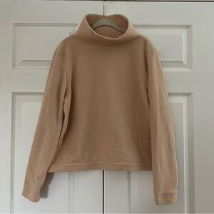 dudley stephens Park Slope Turtleneck Vello Fleece Cream Light Tan Womens XL